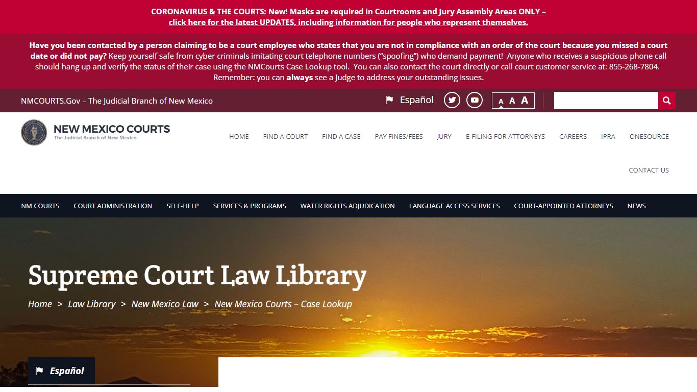 New Mexico Courts – Case Lookup | Law Library - nmcourts.gov